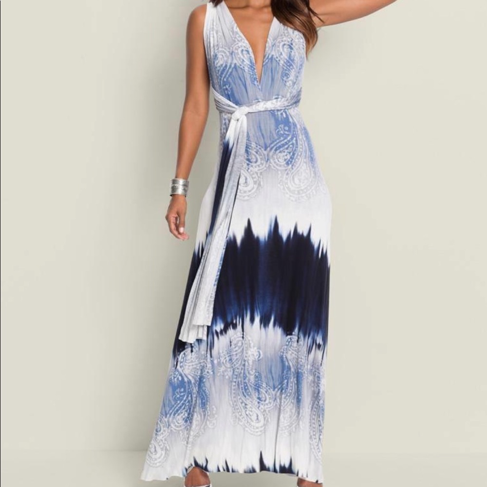 Blue and white Maxi dress